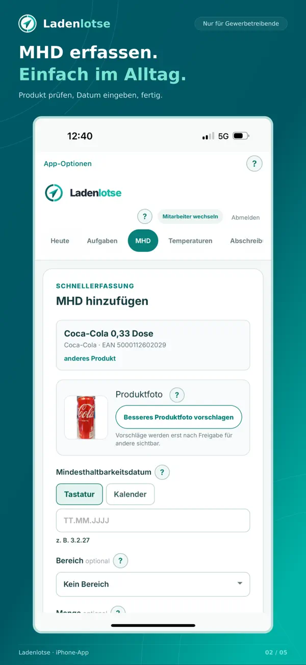 Ladenlotse iPhone-App: MHD erfassen